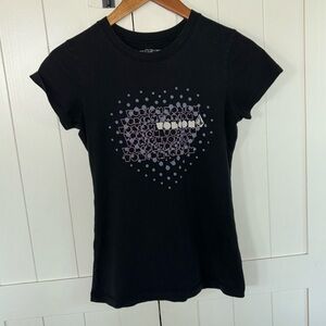 🌺Volcom Black Short Sleeve Tee with Dance Graphic